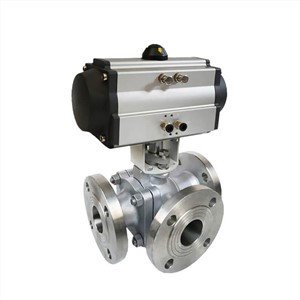 3 Ffordd Falf Ball Flanged